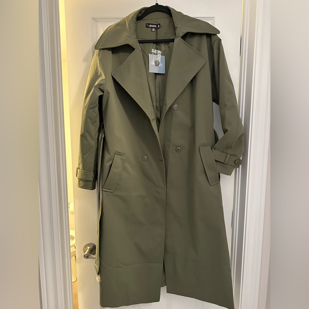 Missguided + Khaki Trench Coat